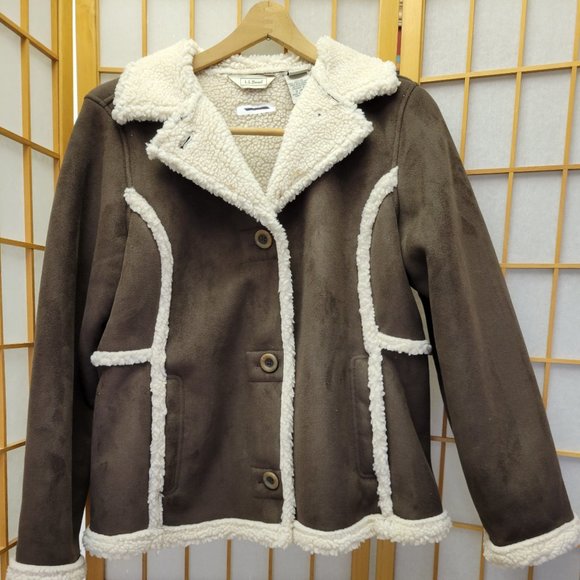 L L Bean faux suede sherpa jacket - Picture 7 of 10